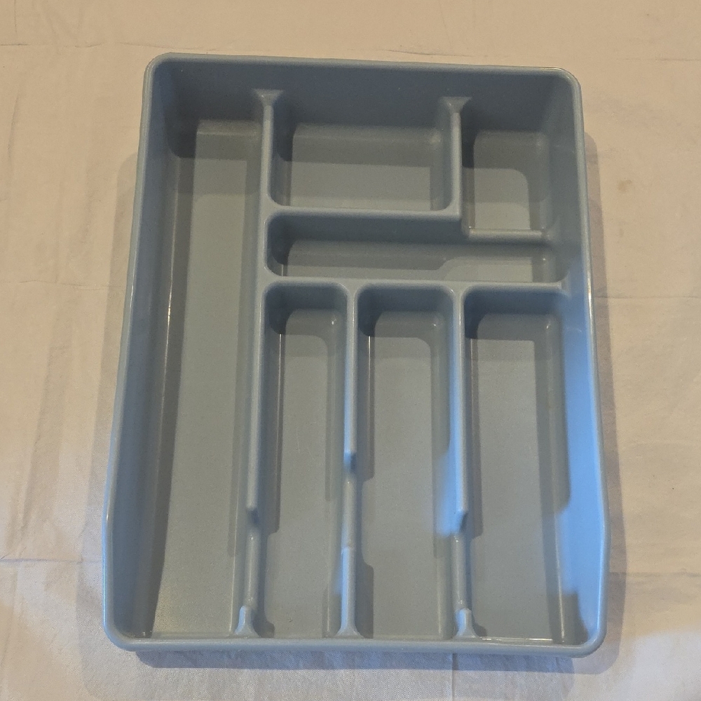 Vintage Rubbermaid Powder Blue Cutlery Tray 0521 16x12